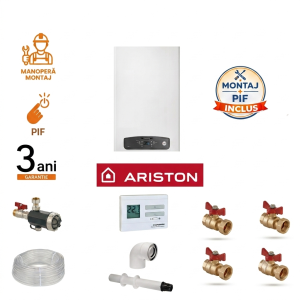Gemini_Generated_Image_cqdhdacqdhdacqdh Pachet Montaj Centrala Ariston Cares S 24 21 kW incalzire si ACM, Kit de evacuare inclus + Montaj + PIF (valabil pentru Dej+40Km)