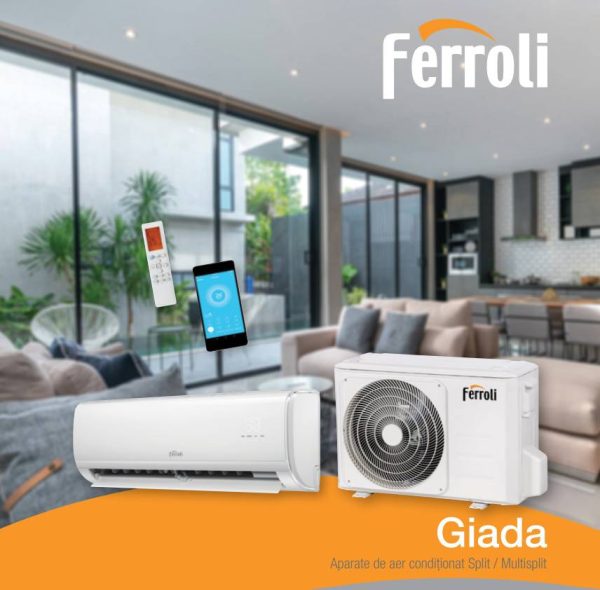 Pachet Montaj – Aer Conditionat FERROLI GIADA S 12.000 BTU cu Montaj si Accesorii incluse (Valabil pentru Dej + 40km)
