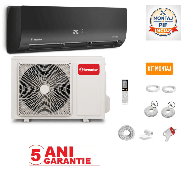 emperor 12000btu Pachet montaj – Aer Conditionat INVENTOR SPLIT EMPEROR WIFI 12000 BTU cu Montaj si Accesorii incluse (Valabil pentru Dej + 40km)