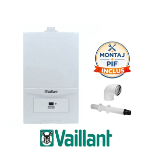 Pachet Montaj Centrala Vaillant ecoTEC pure VUW 236/7-2 (23 kW) incalzire si ACM, Kit de evacuare inclus + Montaj + PIF (valabil pentru Dej+40Km)
