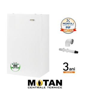 Pachet Montaj Centrala Motan MKDens 20, 20 kW incalzire si ACM, Kit evacuare inclus + Montaj + PIF (valabil pentru Dej+40Km)