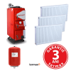 Untitled Pachet Cazan pe lemn Termax Grizzly 27 kW cu ventilator si automatizare + Radiatoare Ferroli si Vas expansiune (Suficient pentru ~180 mp)