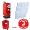 Untitled Pachet Cazan pe lemn Termax Grizzly 40 kW cu ventilator si automatizare + Radiatoare Ferroli si Vas expansiune (Suficient pentru ~250 mp)