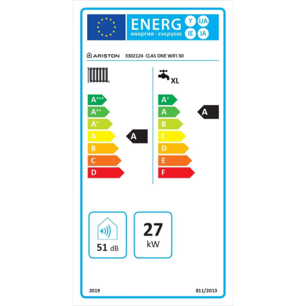 ariston 3 Pachet Montaj Centrala Termica Ariston CLAS ONE WI-FI 30, 30 kW, Condensare, Wi-Fi Integrat, Kit Evacuare + Montaj + PIF (valabil pentru Dej+40Km)
