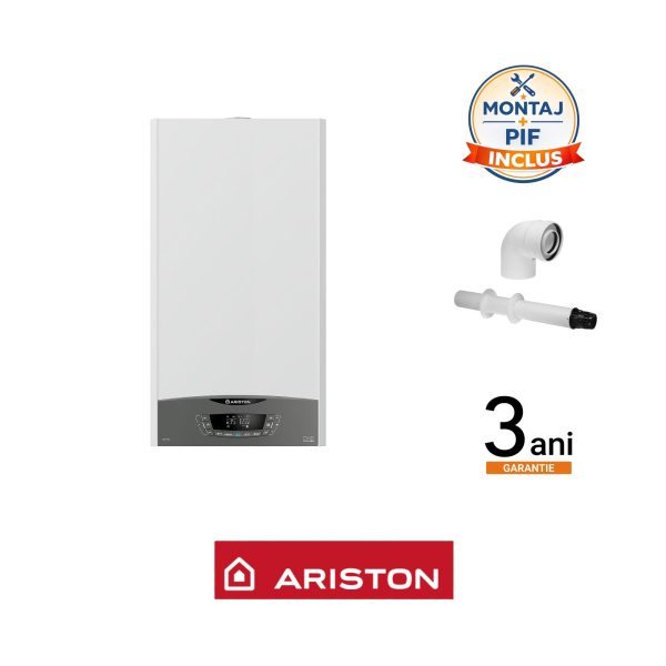ariston c Pachet Montaj Centrala Termica Ariston CLAS ONE WI-FI 30, 30 kW, Condensare, Wi-Fi Integrat, Kit Evacuare + Montaj + PIF (valabil pentru Dej+40Km)