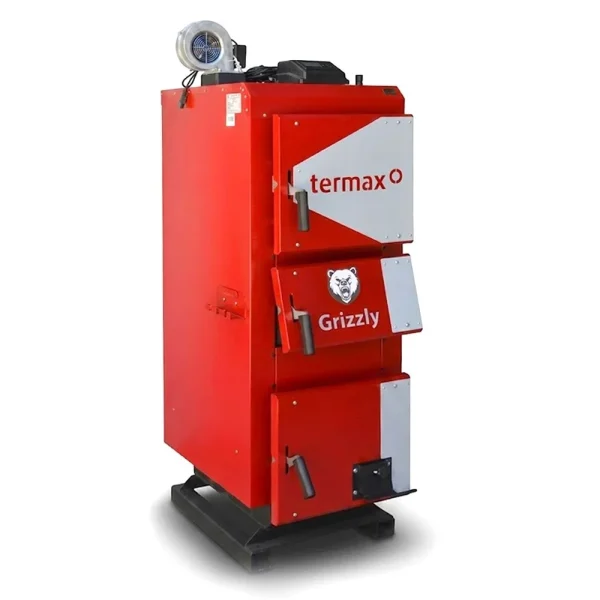 centrala-cazan-pe-lemn-carbune-termax-grizzly-27-kw-cu-ventilator-si~9122632 Pachet Cazan pe lemn Termax Grizzly 27 kW cu ventilator si automatizare + Radiatoare Ferroli si Vas expansiune (Suficient pentru ~180 mp)