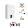 ferroli 2 Pachet Montaj Centrala Termica Ferroli BLUEHELIX ALPHA 28C, 28 kW, Condensare, Gaz / GPL, Inox + Kit Evacuare + Montaj + PIF (valabil pentru Dej+40Km)