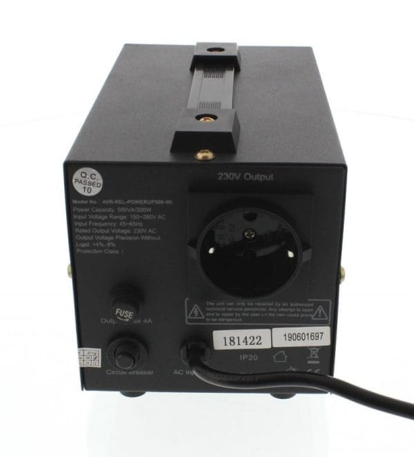 19179_8091_prd STABILIZATOR TENSIUNE CU RELEU 300W NEGRU WELL