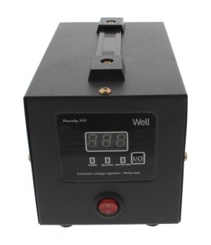 19180_8091_prd STABILIZATOR TENSIUNE CU RELEU 300W NEGRU WELL