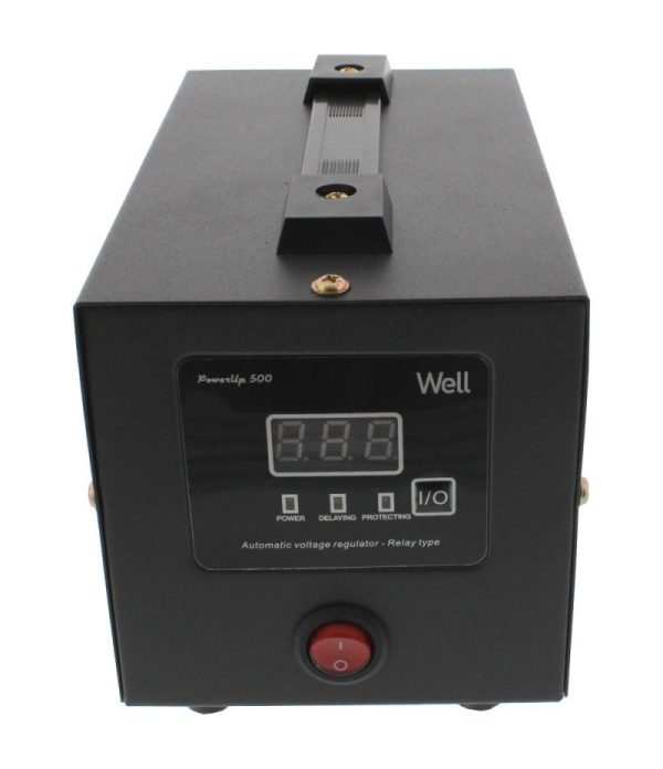 19180_8091_prd STABILIZATOR TENSIUNE CU RELEU 300W NEGRU WELL